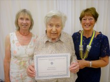 IW Sheila Tempest receives 50 Year Certificate